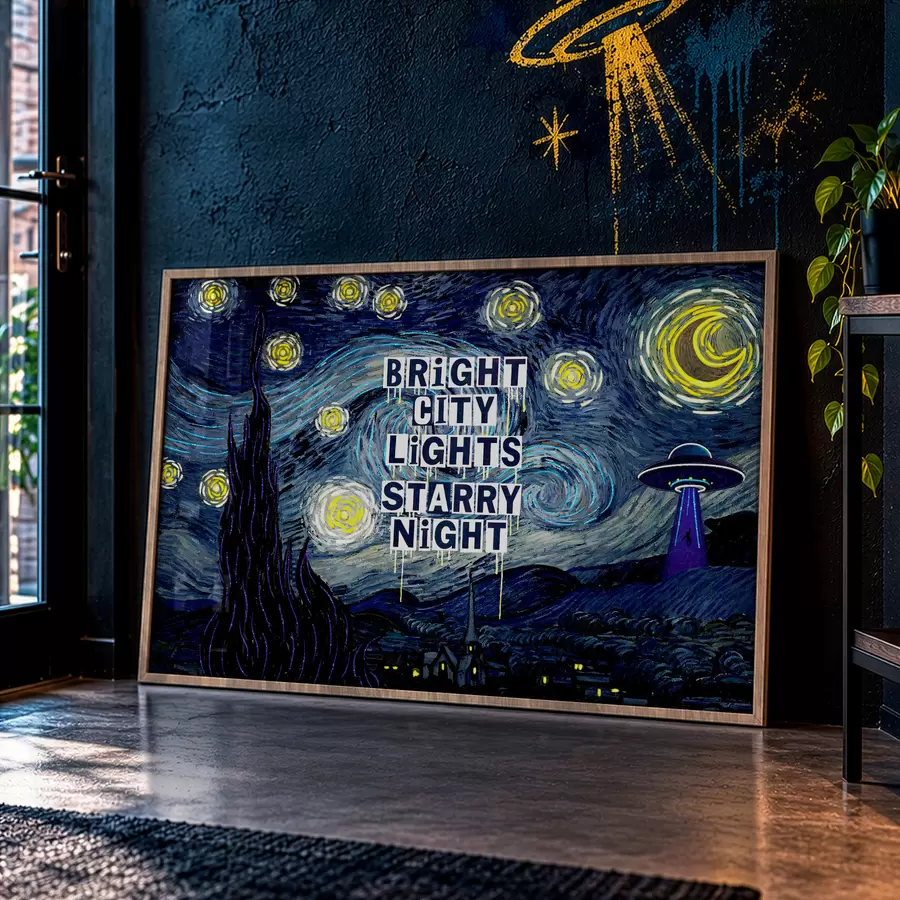 carta da parati La città illuminata dalle stelle nr. f50654