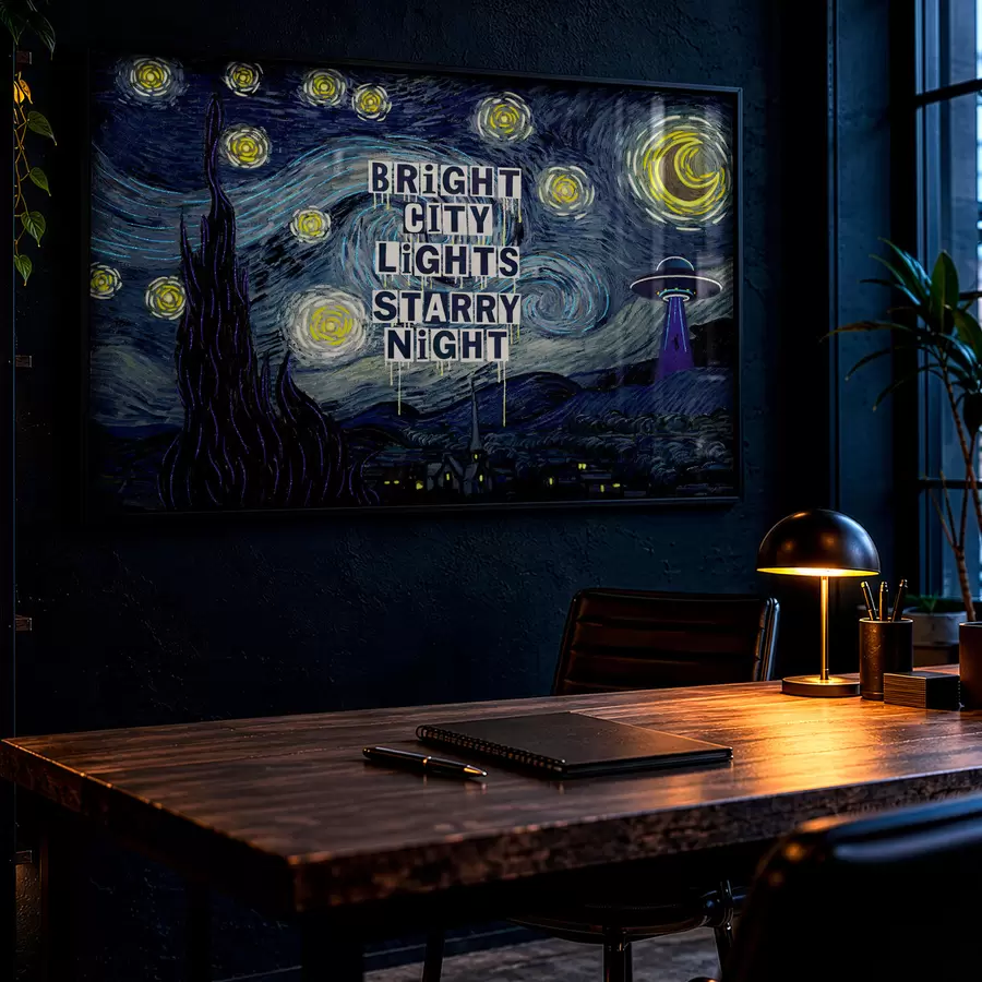 carta da parati La città illuminata dalle stelle nr. f50654