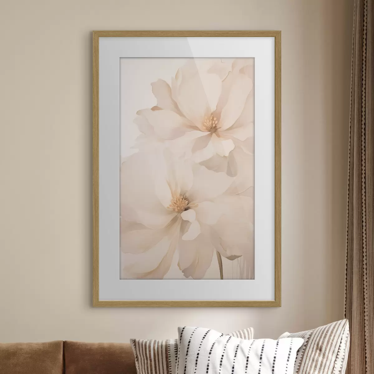 Poster Peonia color crema delicata f50910