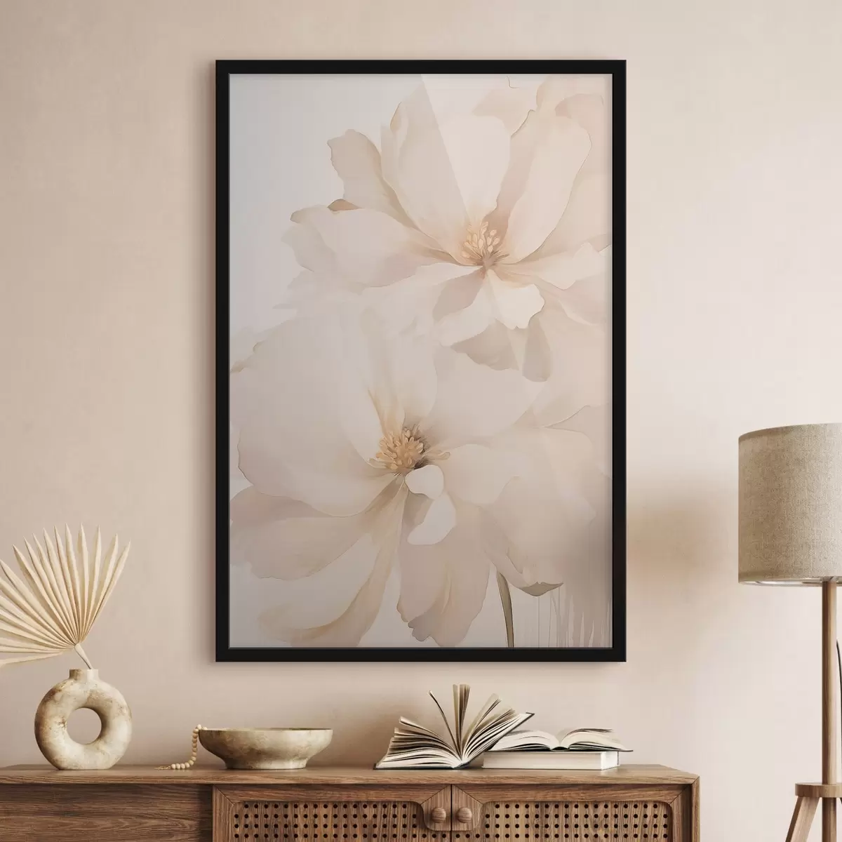 Poster Peonia color crema delicata f50910