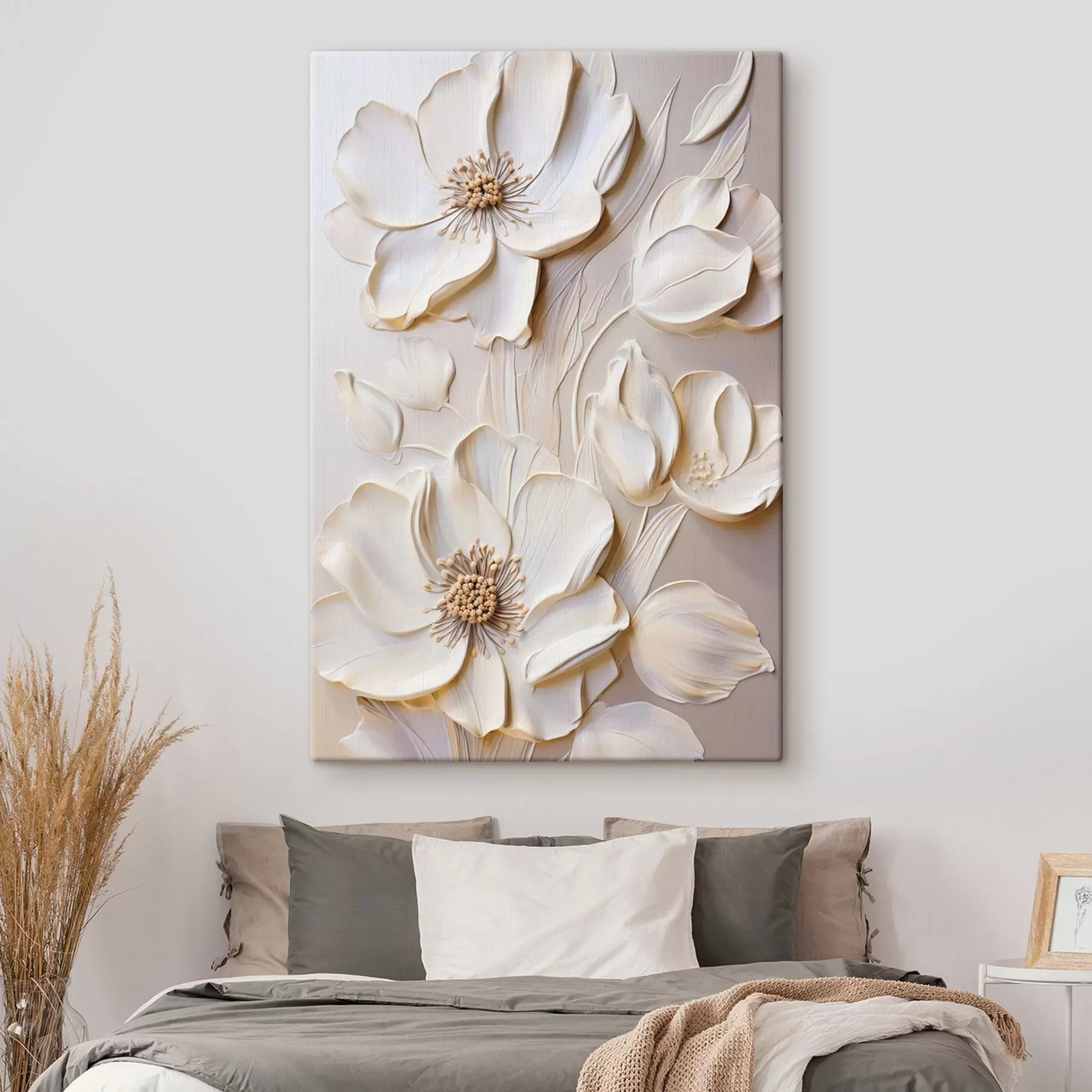 Quadro Petali e boccioli avorio nr. s50957