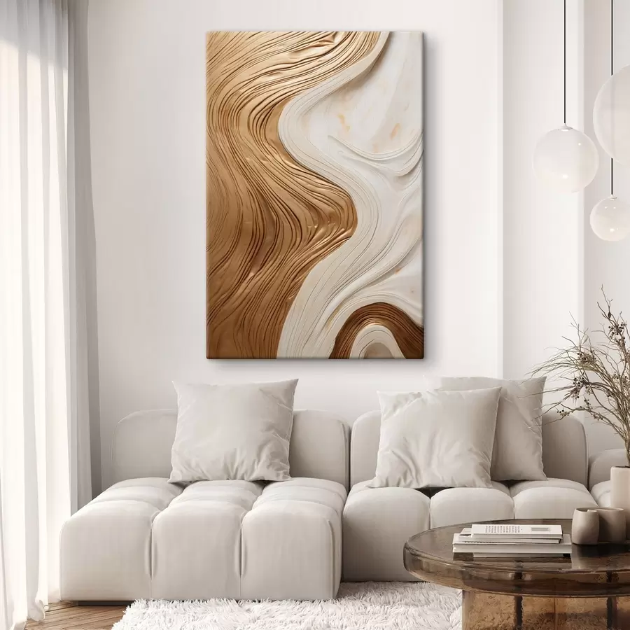 Quadro Linee astratte a vortice che danno vita a un’opera d’arte moderna, minimalista e ricca di texture nr. s50962