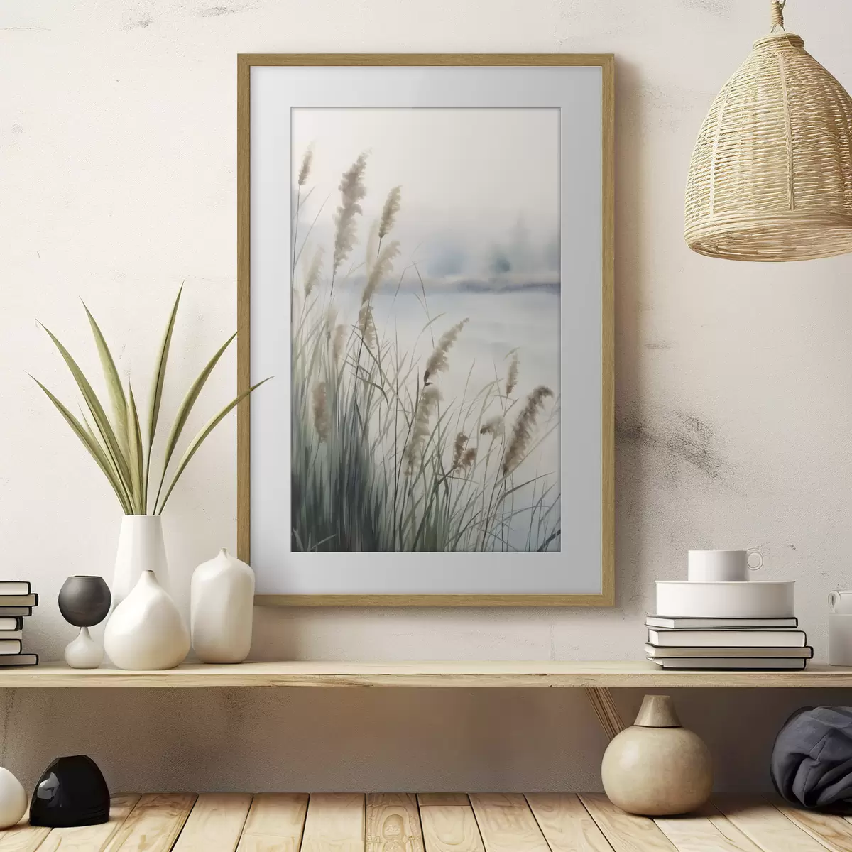 Poster Erbe nella foschia f50963