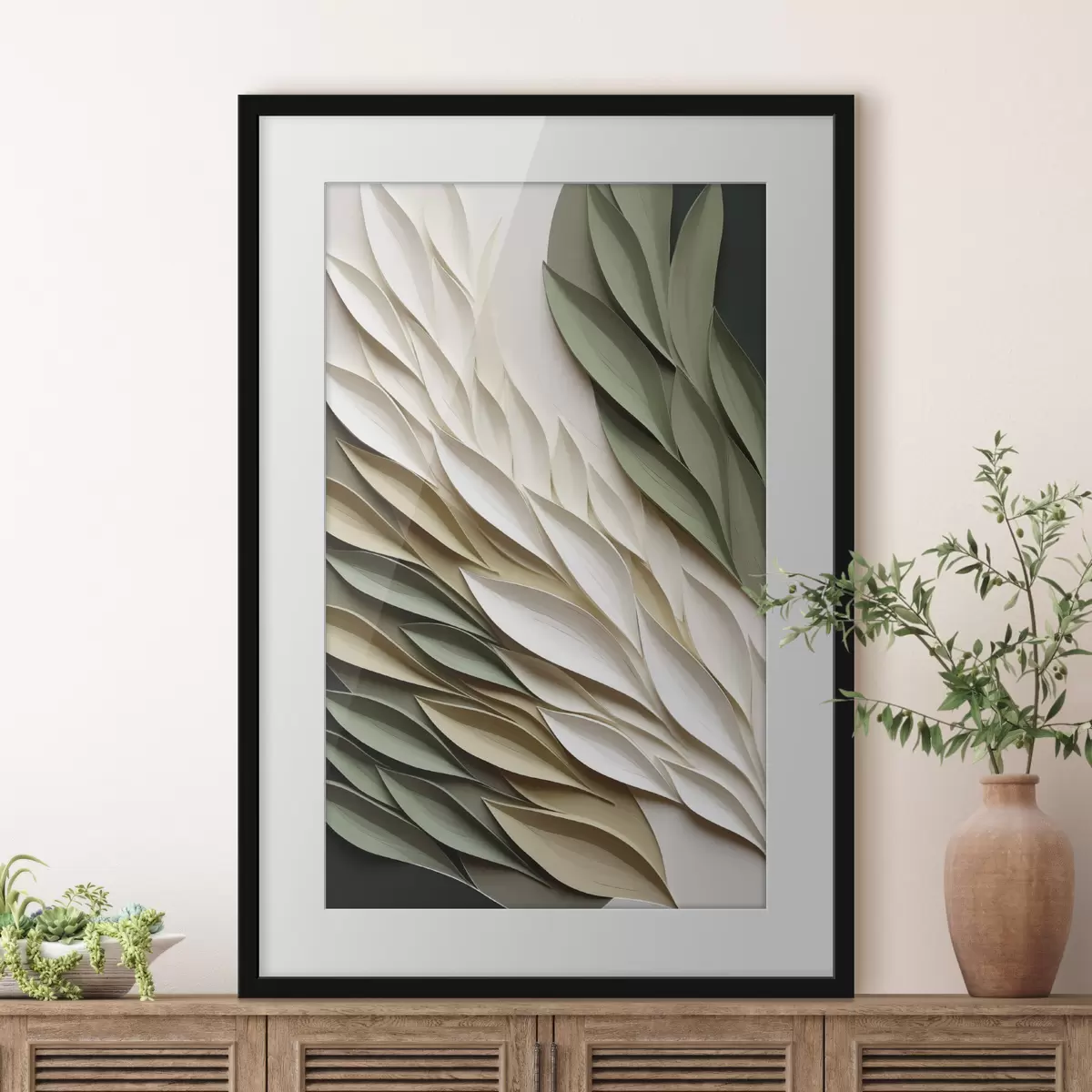 Poster Ali di foglie verdi f50976