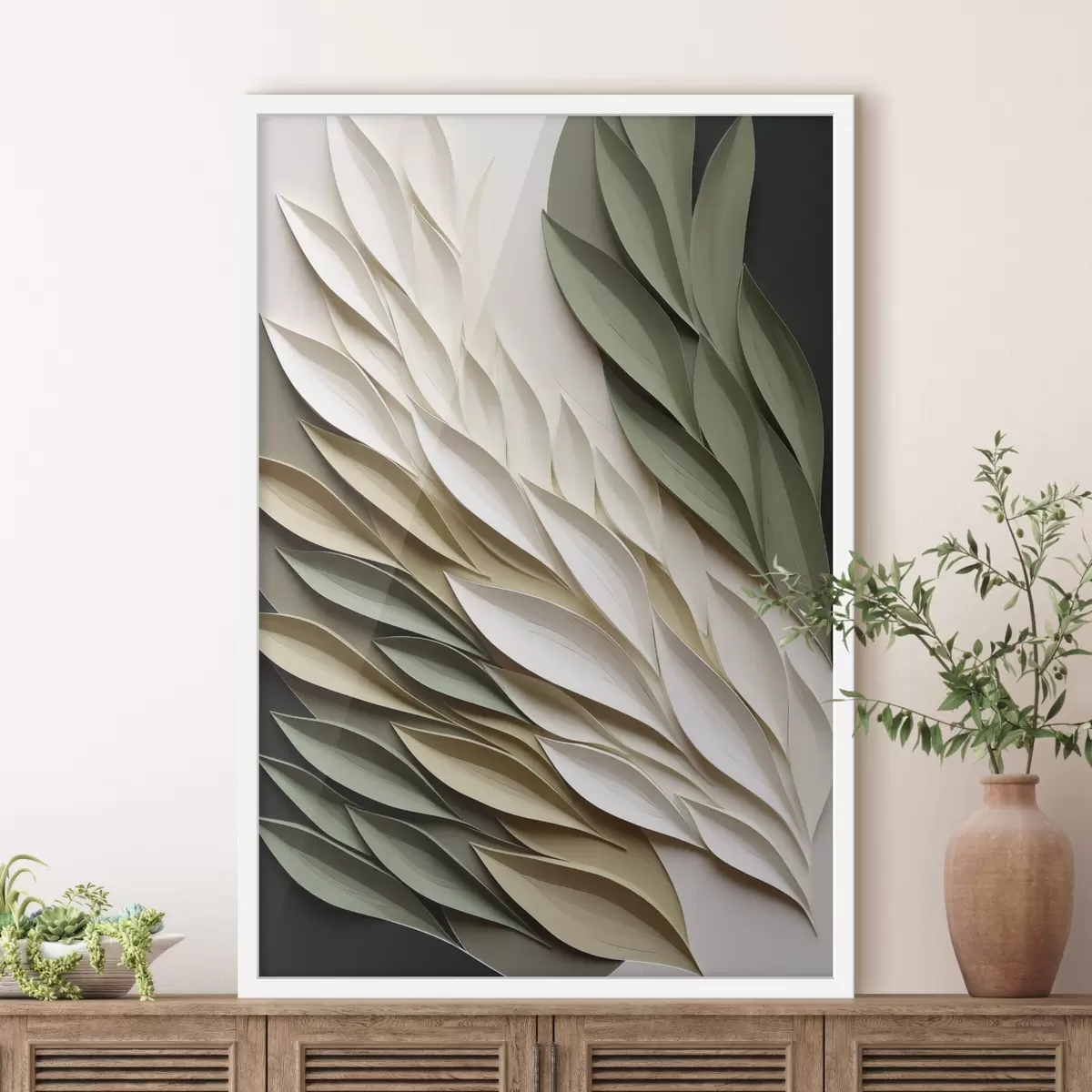 Poster Ali di foglie verdi f50976