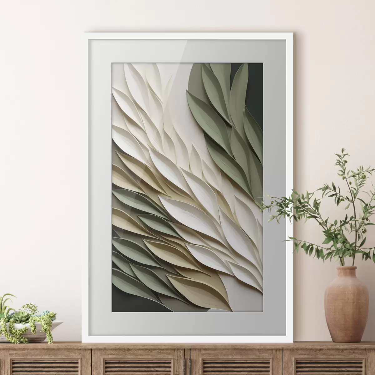 Poster Ali di foglie verdi f50976