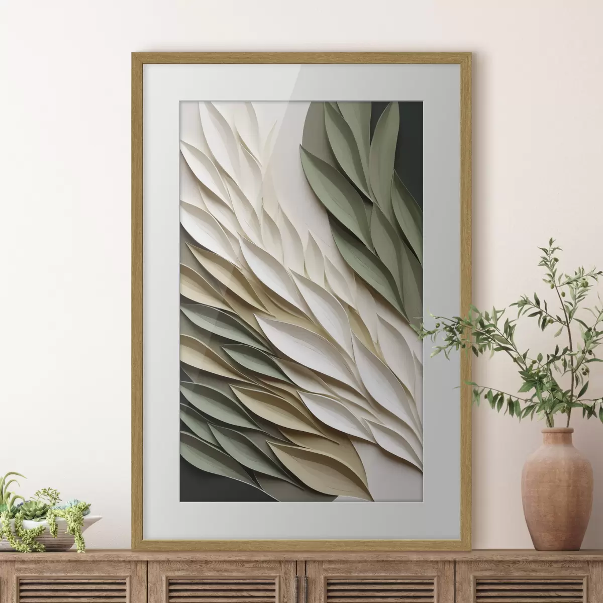 Poster Ali di foglie verdi f50976