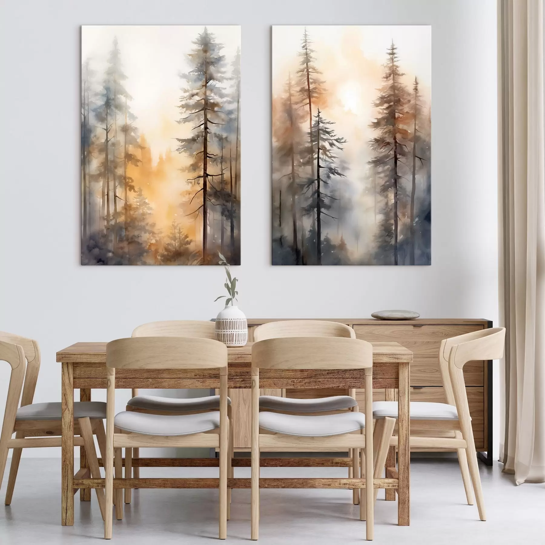 Quadro Bosco in luce albicocca nr. m31046