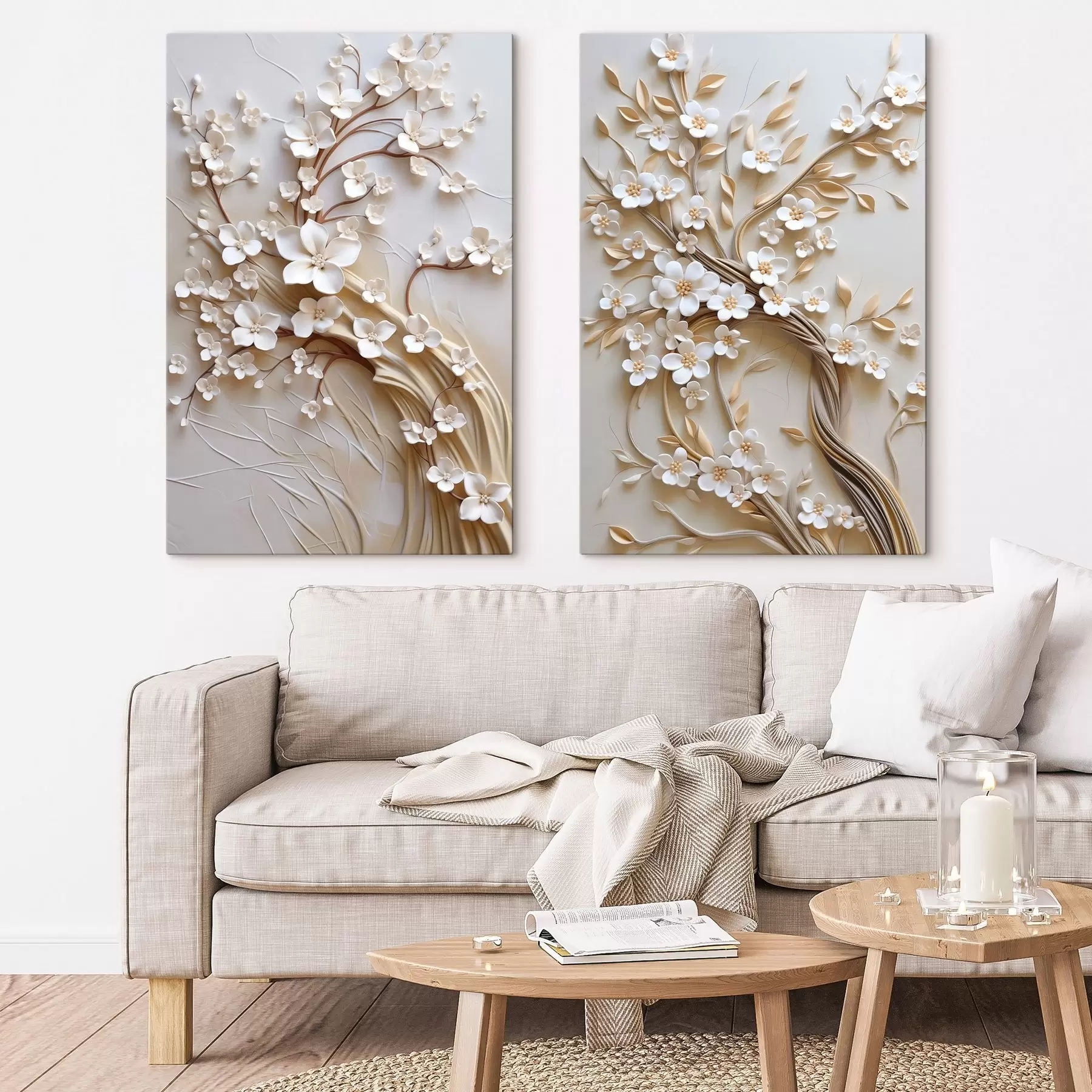 Quadro Rami sinuosi in fiore nr. m31052
