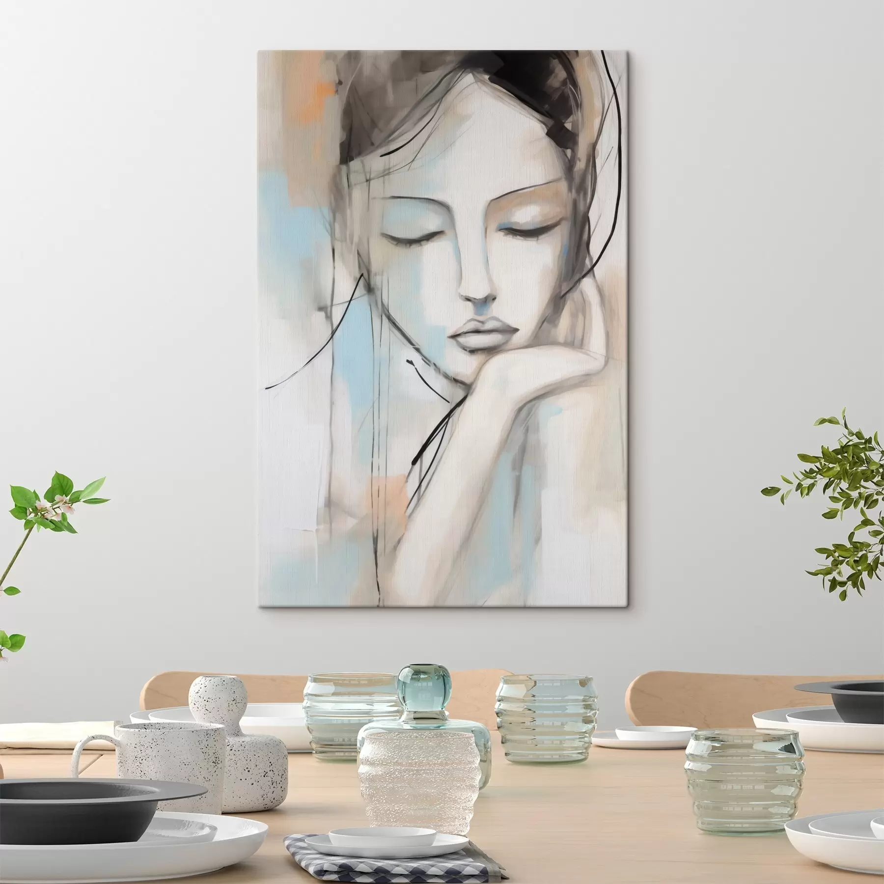 Quadro Volto appoggiato sulla mano nr. s50980