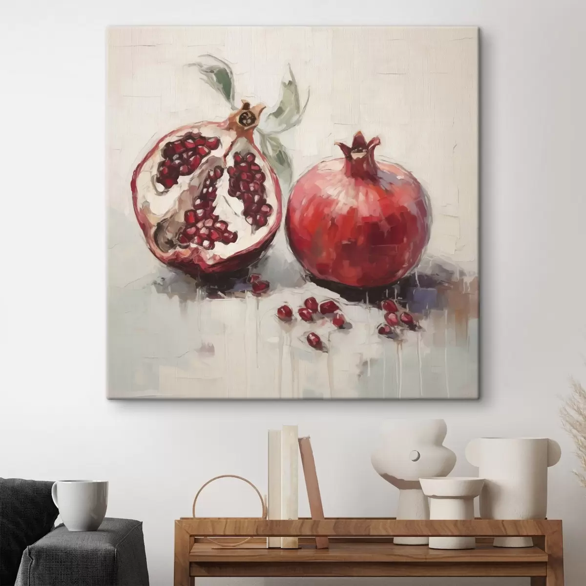 Quadro Melograni maturi, dipinto in stile imitativo nr. s50981