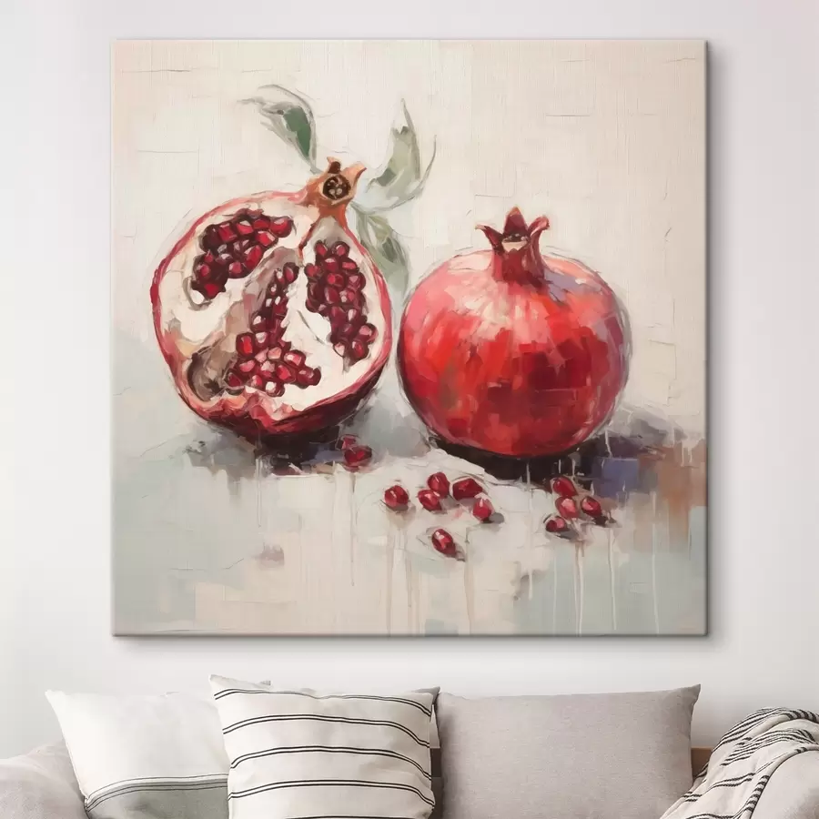 Quadro Melograni maturi, dipinto in stile imitativo nr. s50981