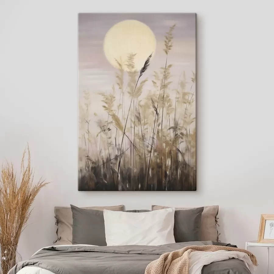 Quadro Luna sugli steli del prato nr. s50985