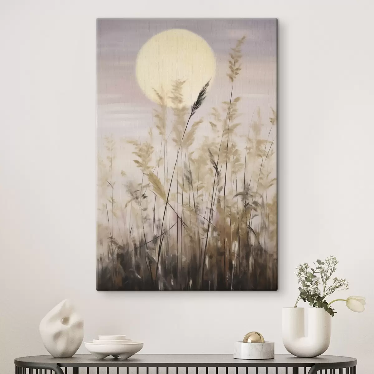 Quadro Erbe astratte sullo sfondo della luna, imitazione di un dipinto nr. s50985