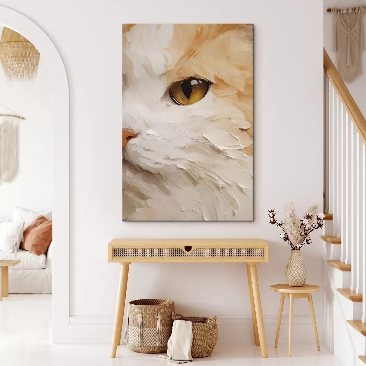Quadro Gatto, dipinto in stile imitativo nr. s50988