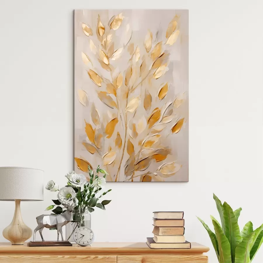 Quadro Fogliame astratto, pittura in stile imitativo nr. s50994