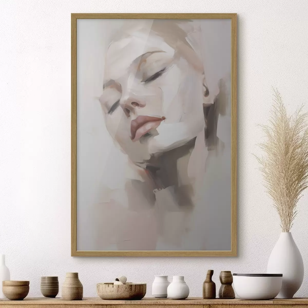 Poster Ritratto astratto di una giovane donna f50977