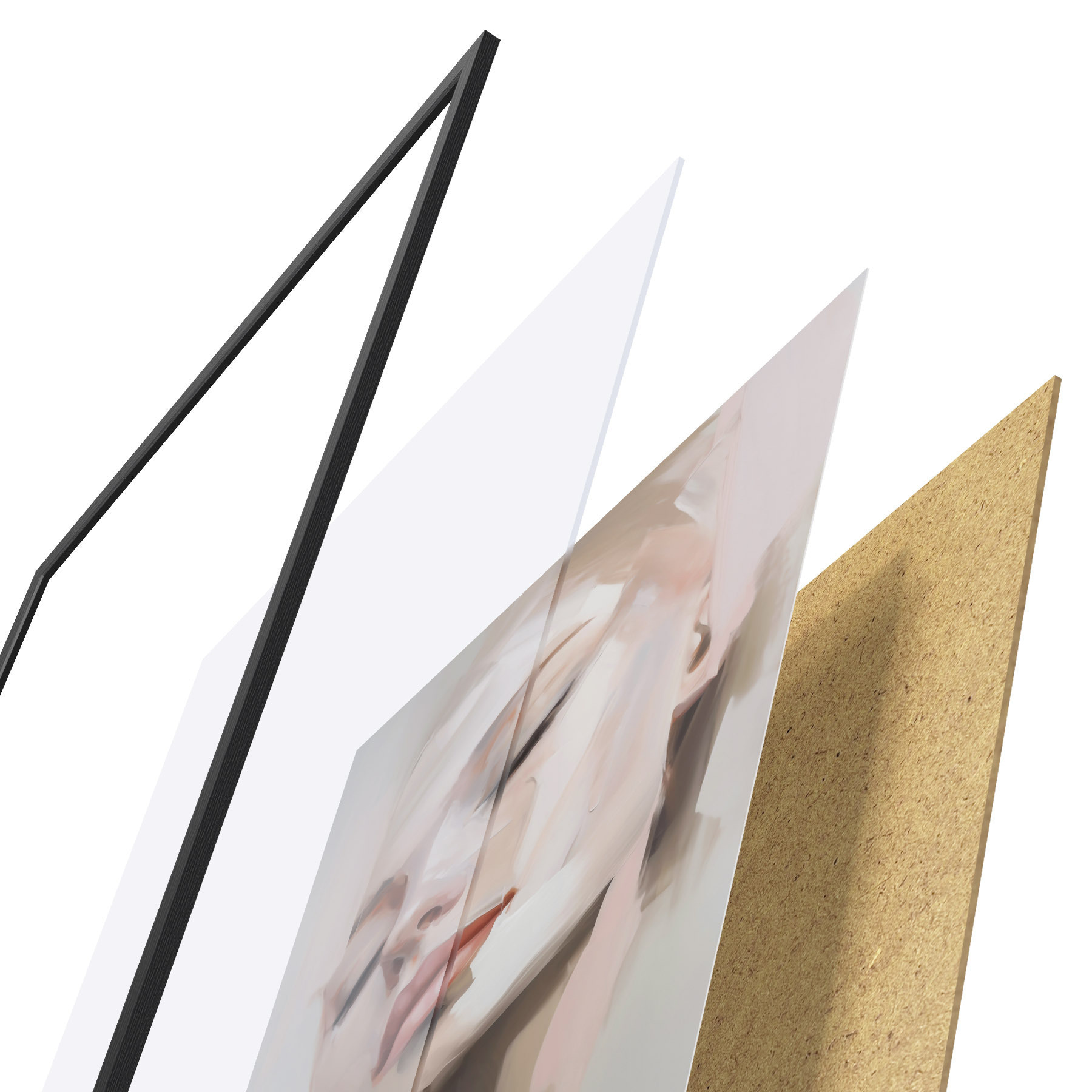Poster Ritratto astratto di una giovane donna f50977
