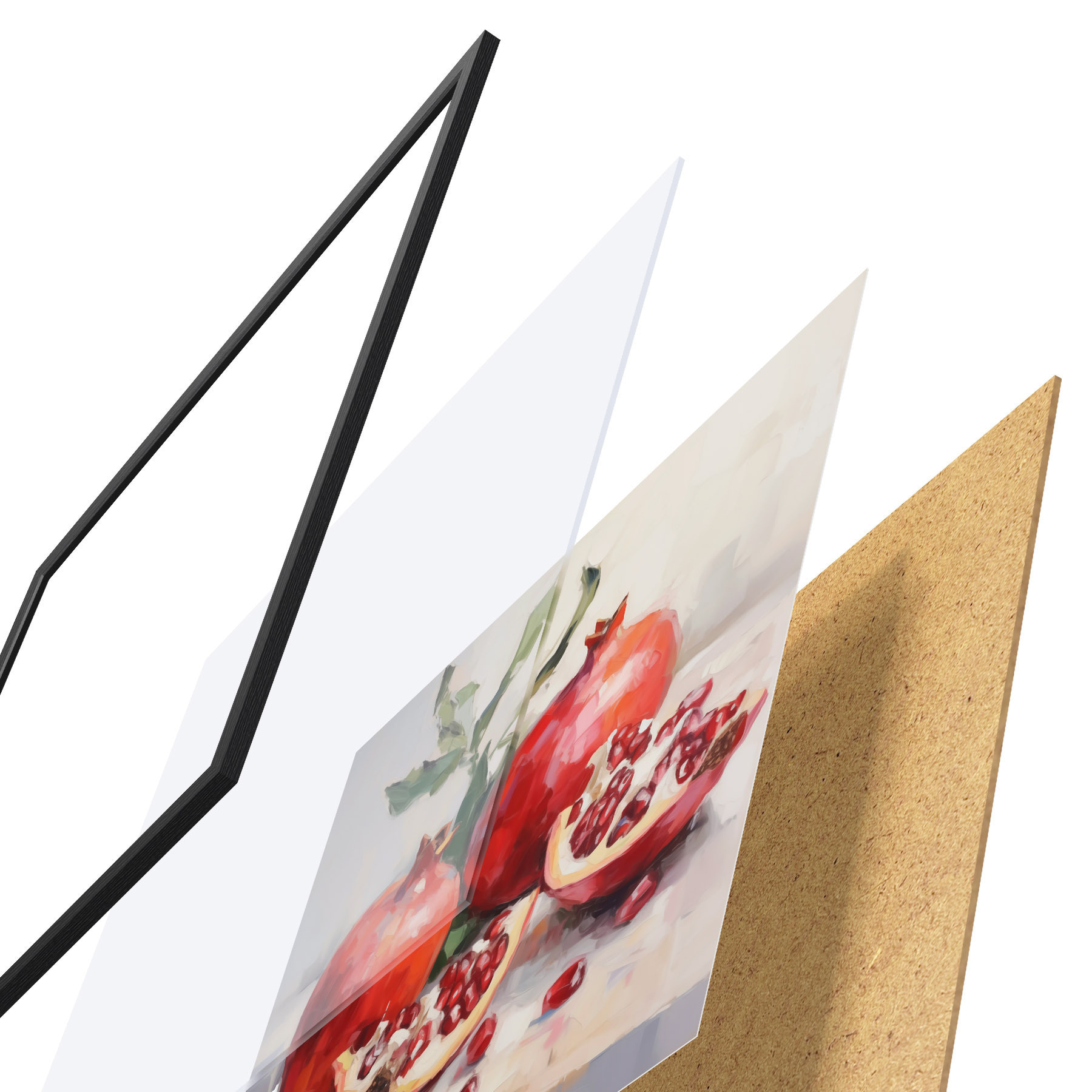 Poster Melograni, dipinto in stile imitativo f50982