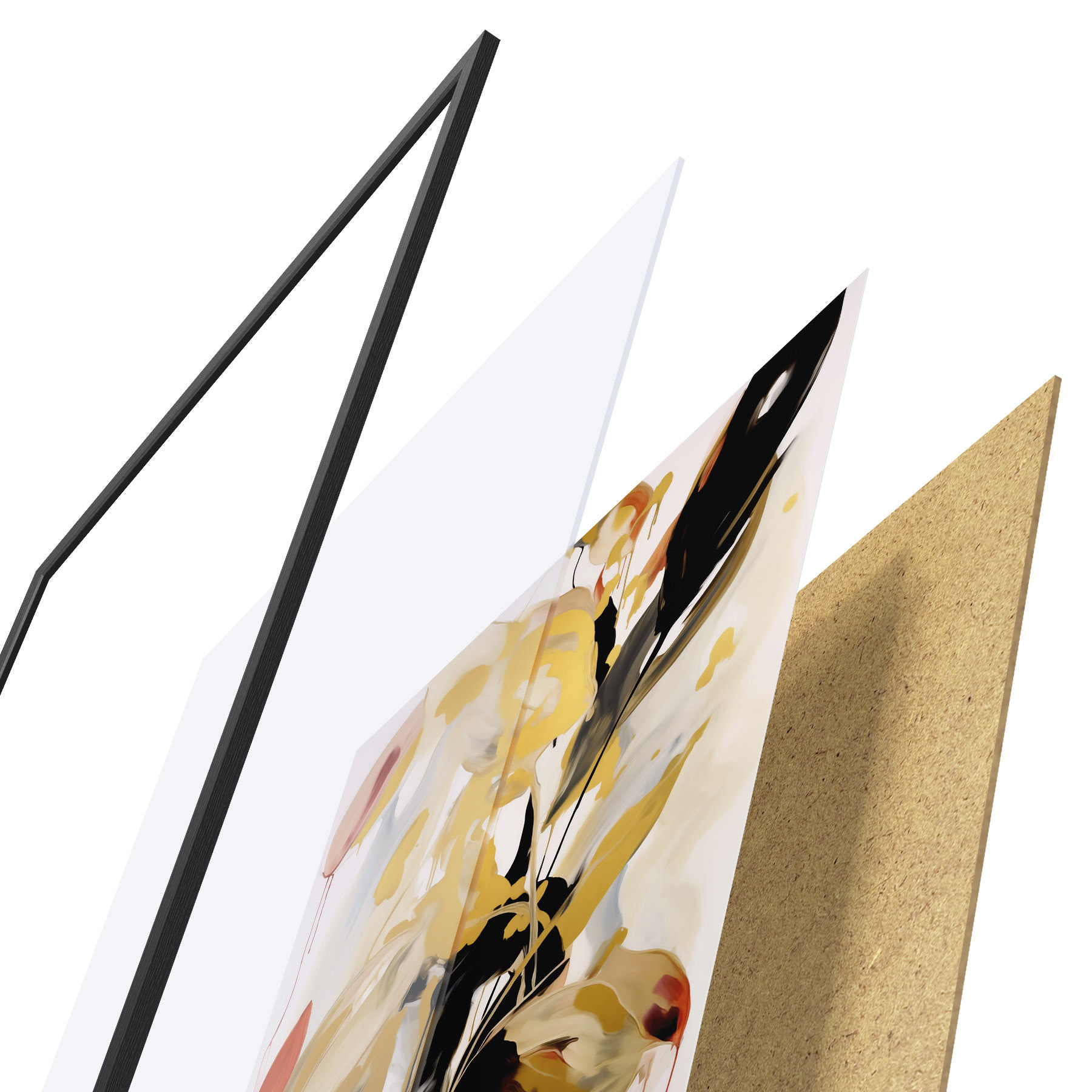 Poster Astrazione caotica, imitazione della pittura f50984