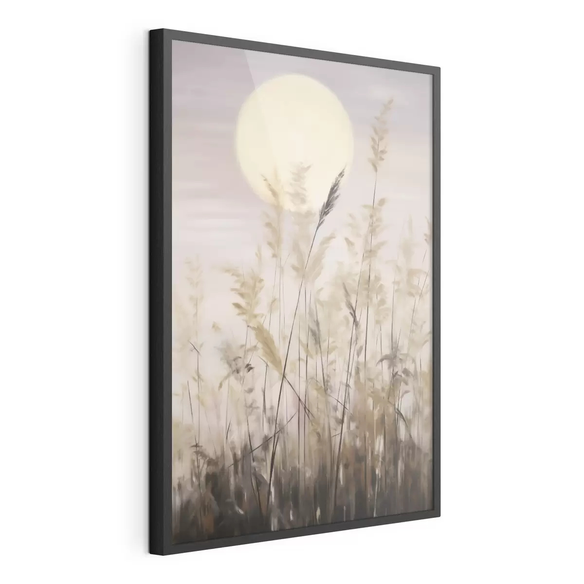 Poster Erbe astratte sullo sfondo della luna, imitazione di un dipinto f50985