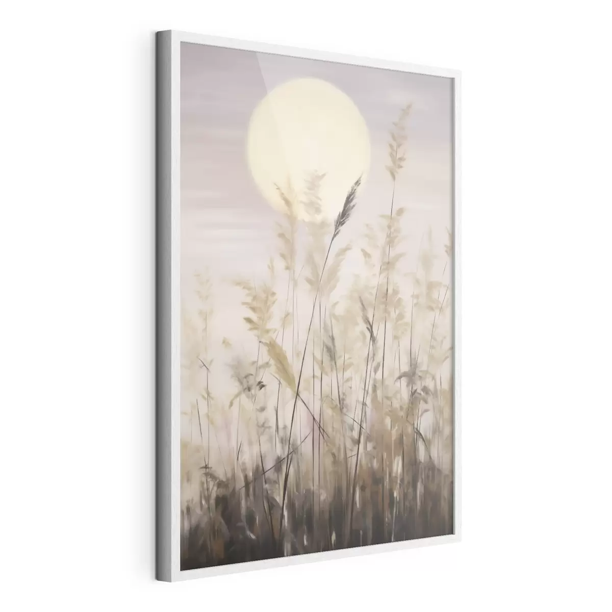 Poster Erbe astratte sullo sfondo della luna, imitazione di un dipinto f50985