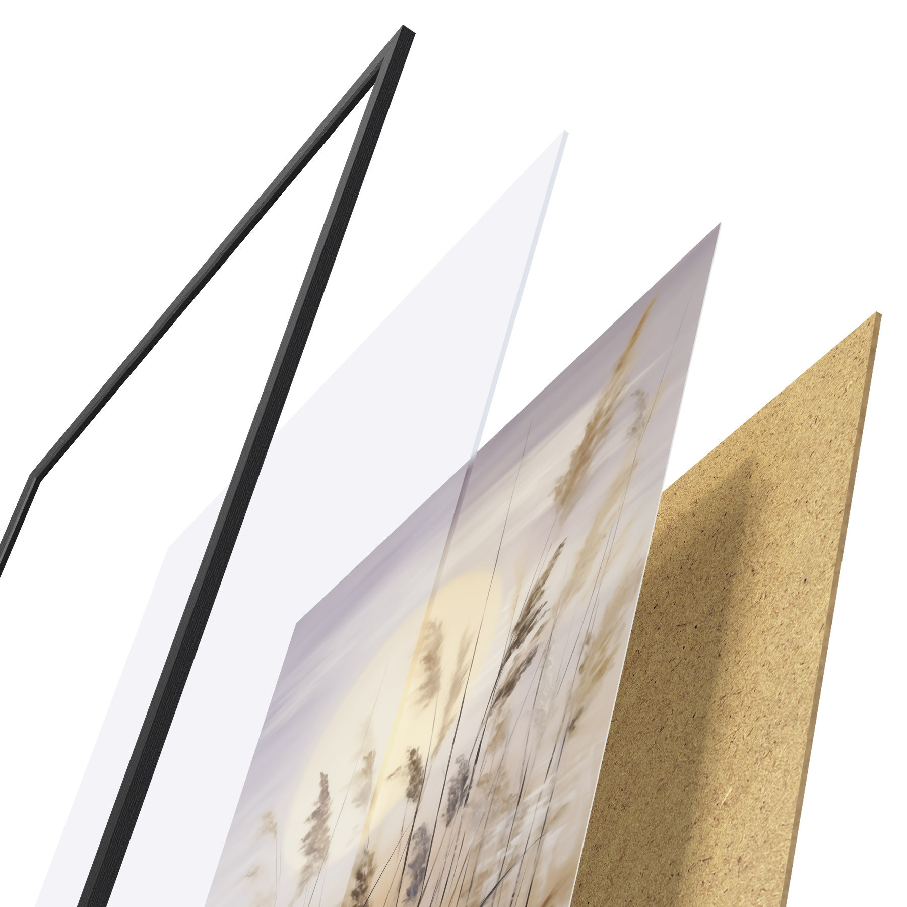 Poster Erbe astratte, pittura in stile imitativo f50986