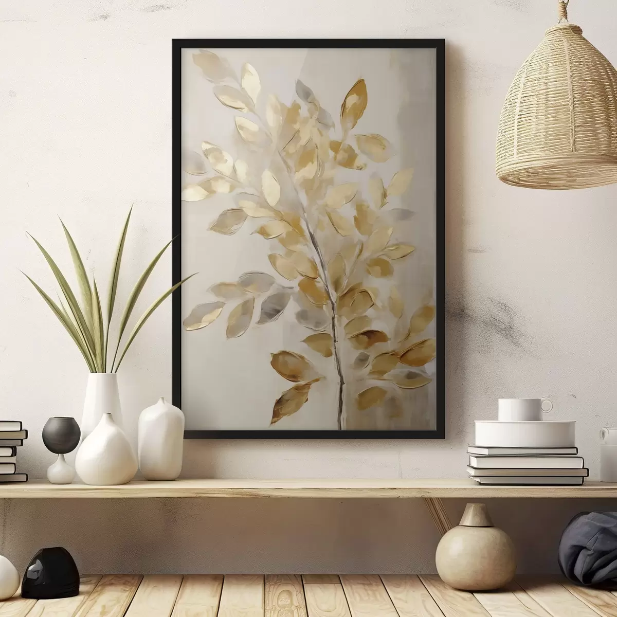 Poster Fogliame, pittura in stile imitativo f50993