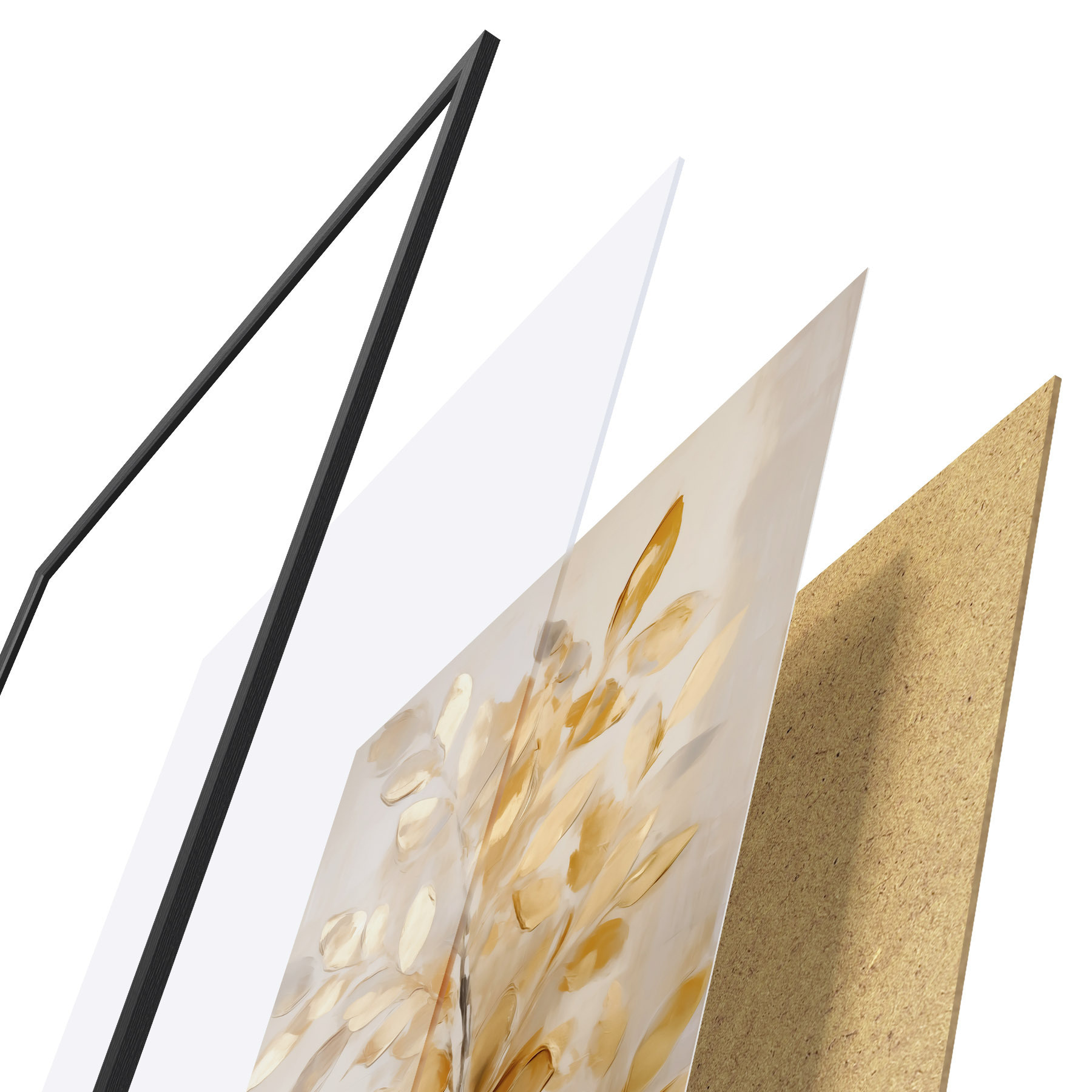 Poster Fogliame, pittura in stile imitativo f50993