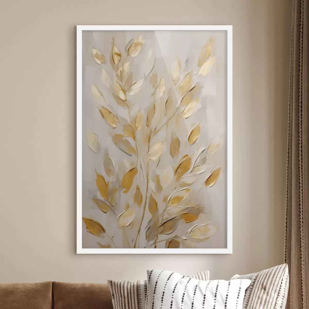 Poster Fogliame astratto, pittura in stile imitativo f50994