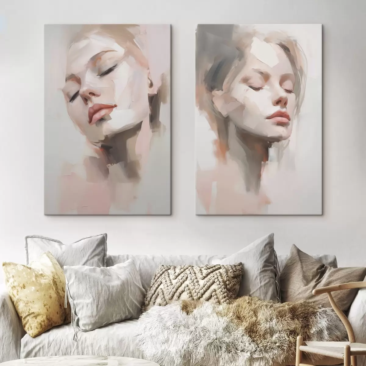 Quadro Ritratto astratto di una giovane donna nr. m31058