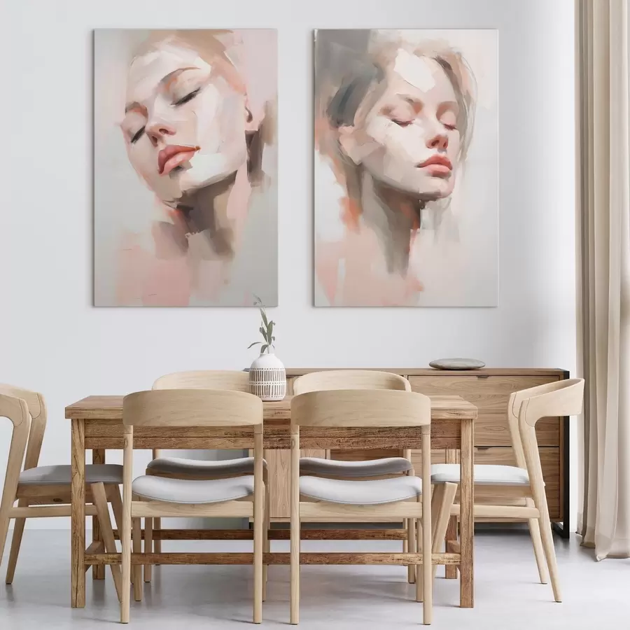 Quadro Ritratto astratto di una giovane donna nr. m31058