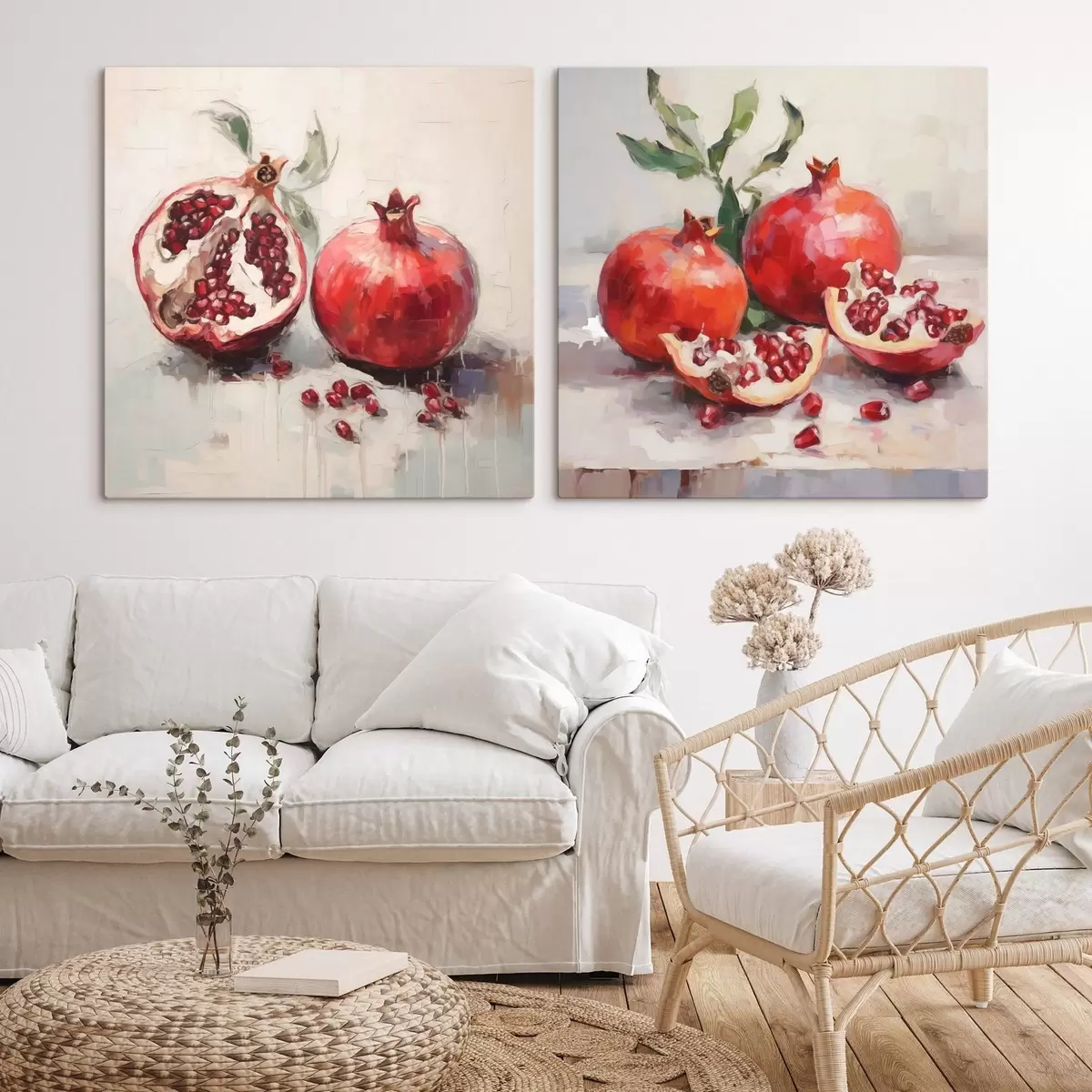 Quadro Melograni maturi, dipinto in stile imitativo nr. m31060