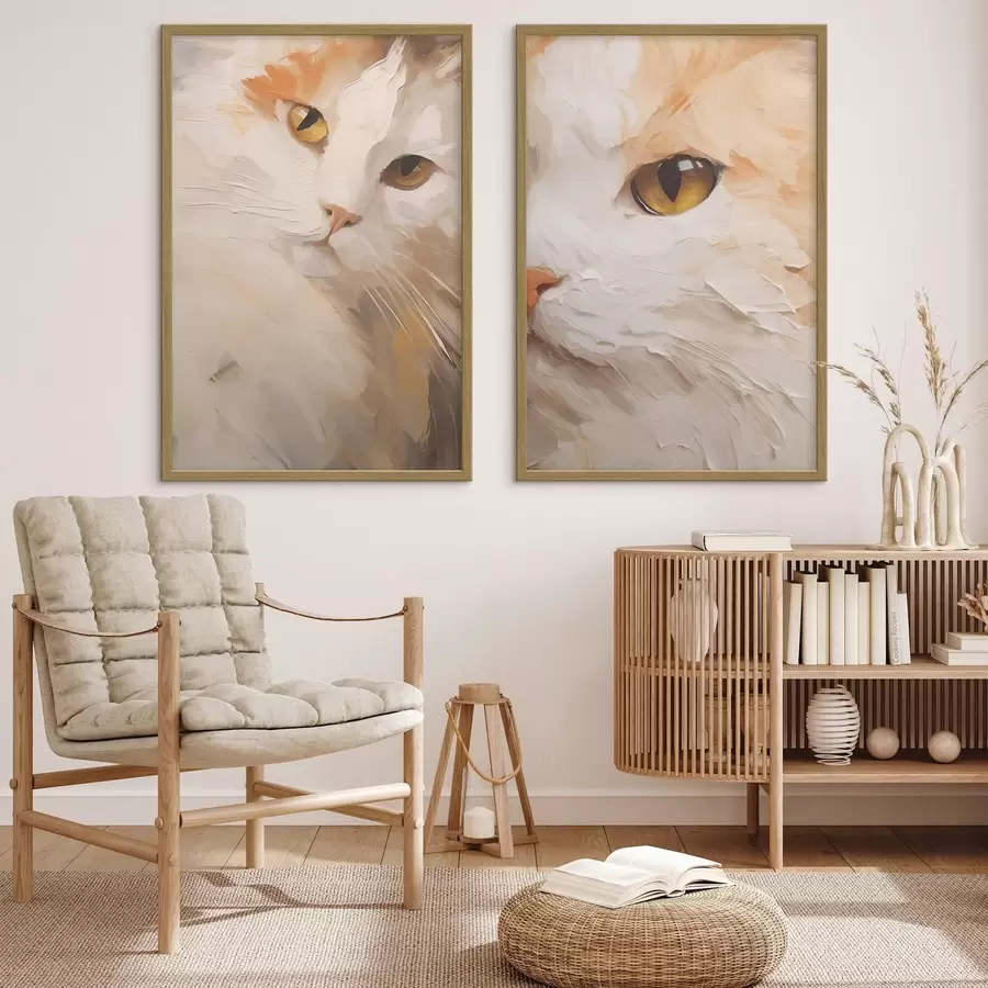 carta da parati Gatto, dipinto in stile imitativo nr. d31063