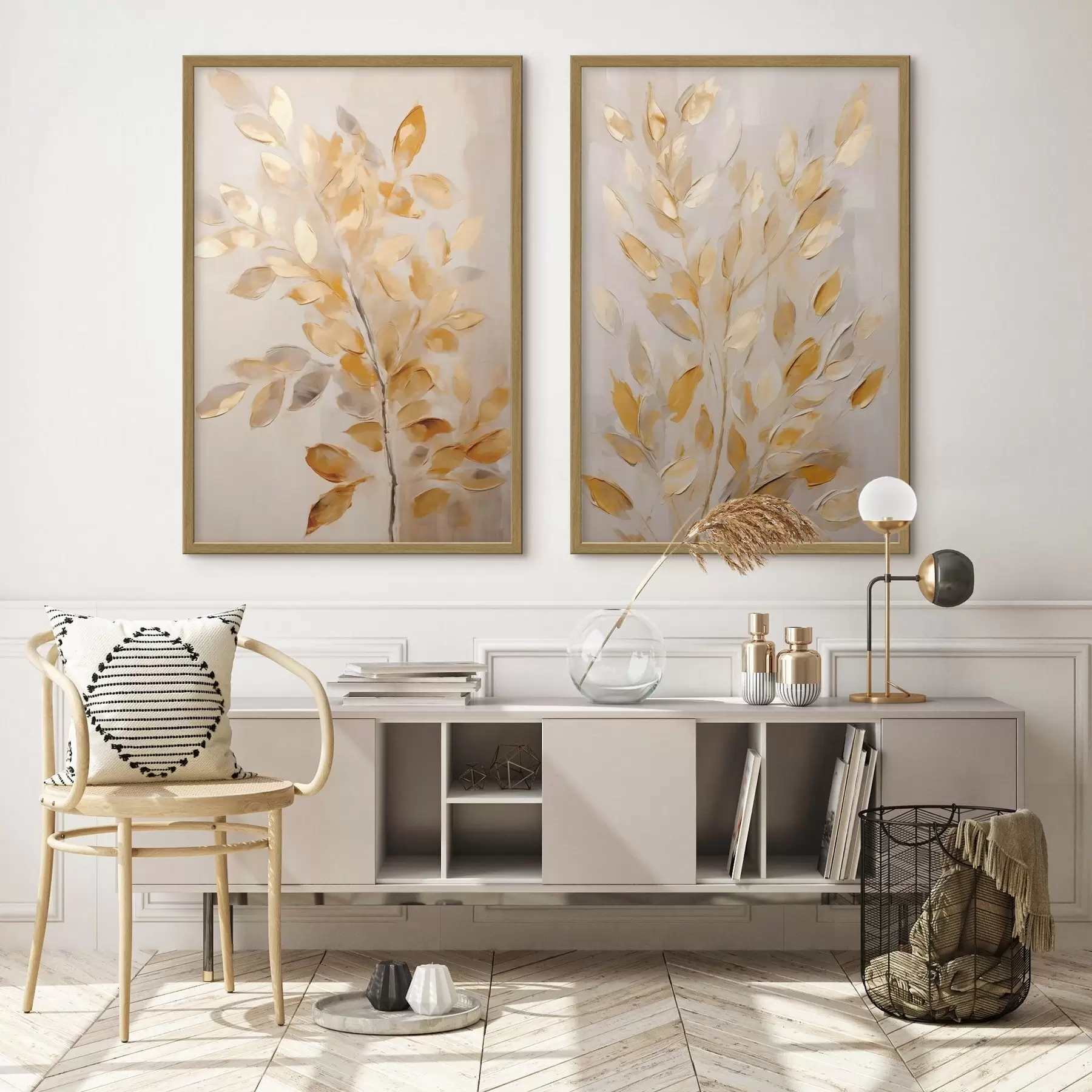 carta da parati Fogliame astratto, pittura in stile imitativo nr. d31066