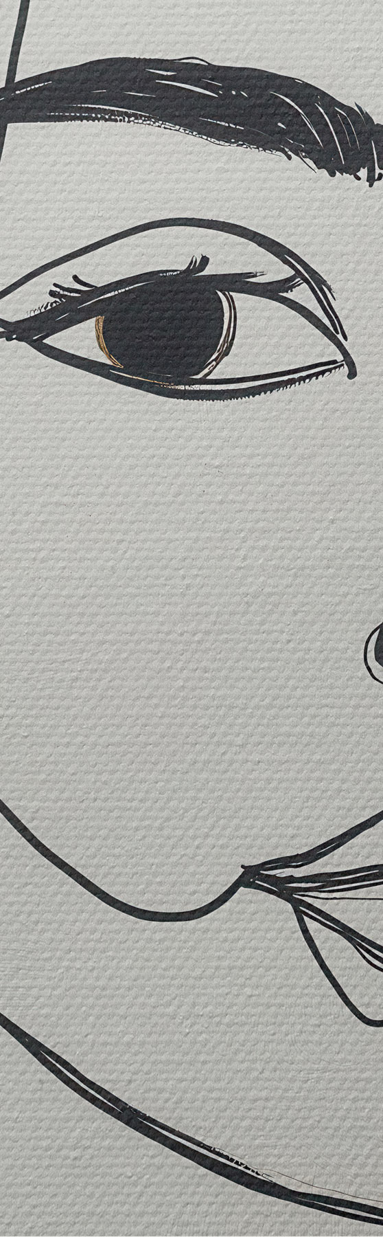 Quadro Ritratto lineare di un volto nr. s51001
