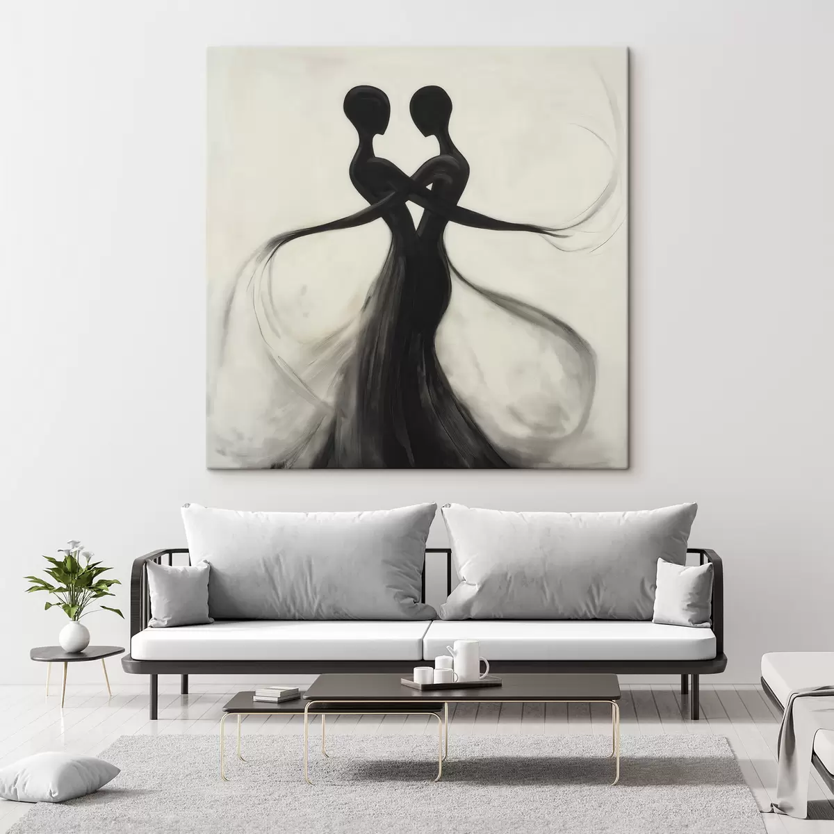 Quadro Silhouette astratte intrecciate nr. s51005