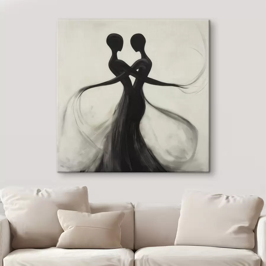 Quadro Silhouette astratte intrecciate nr. s51005