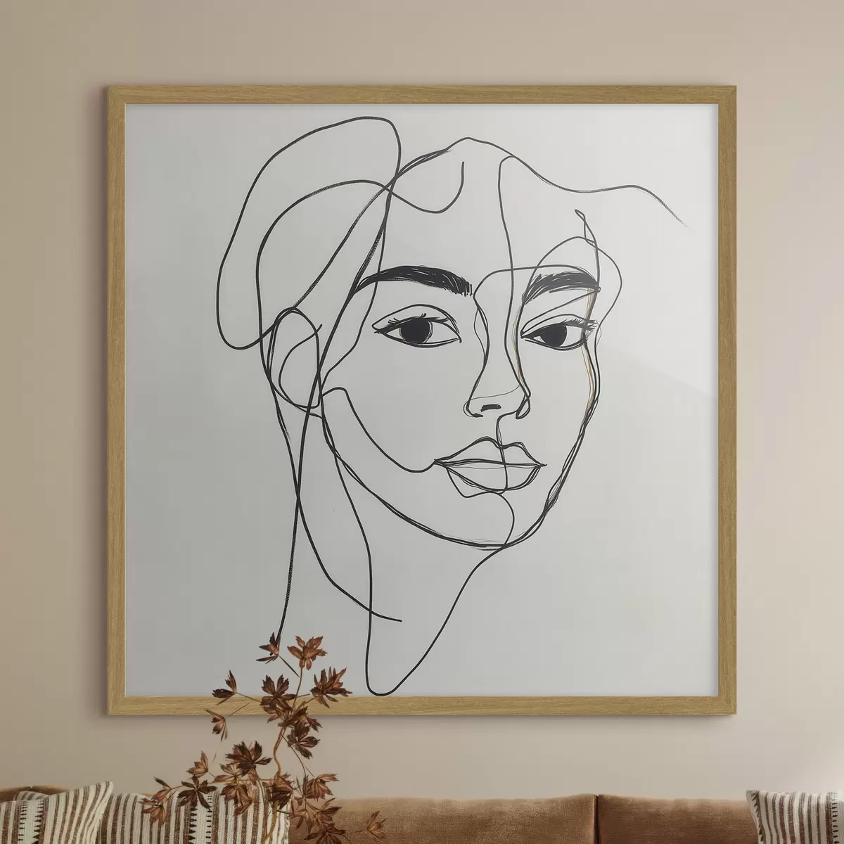 Poster Ritratto lineare di un volto f51001