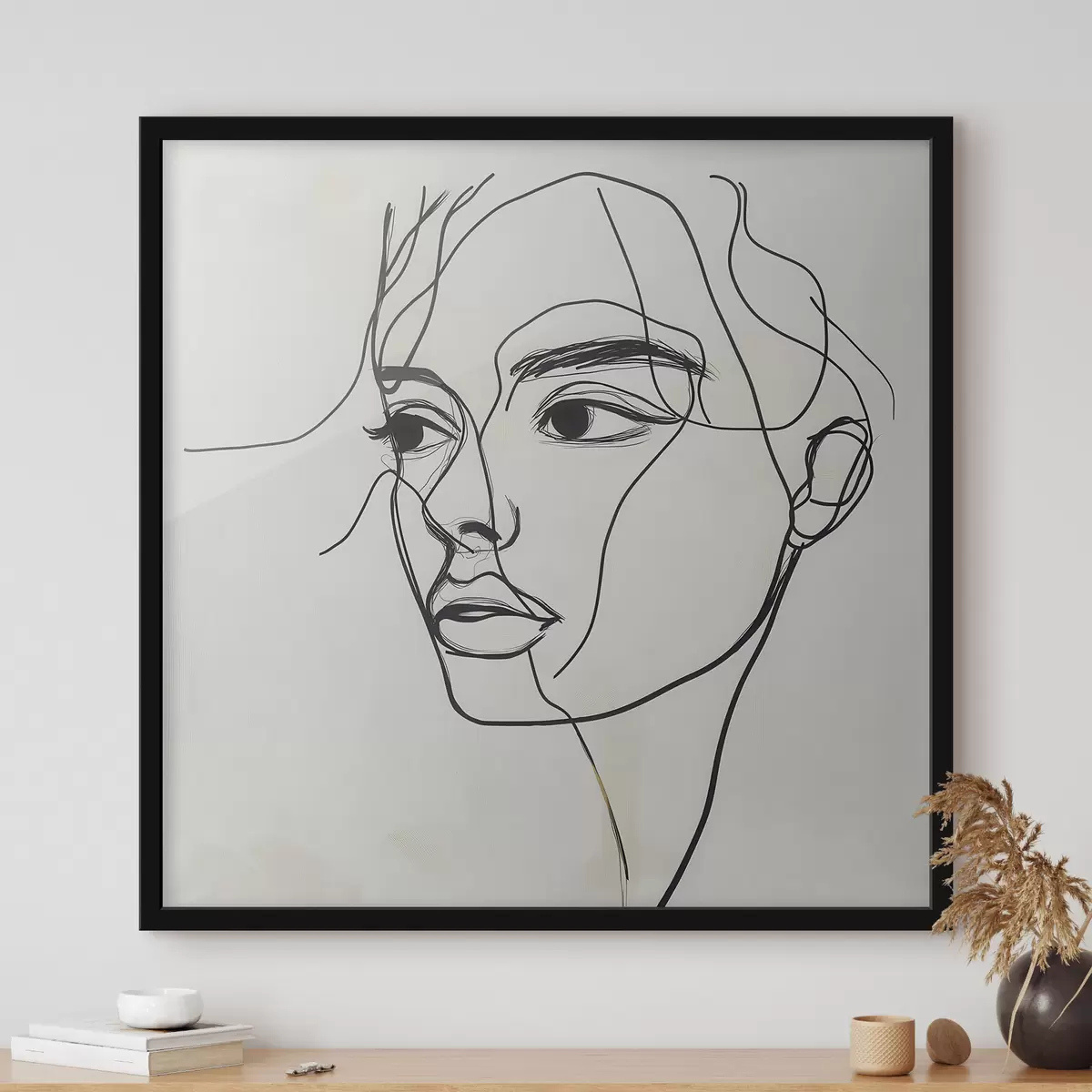 Poster Ritratto lineare di un volto f51002