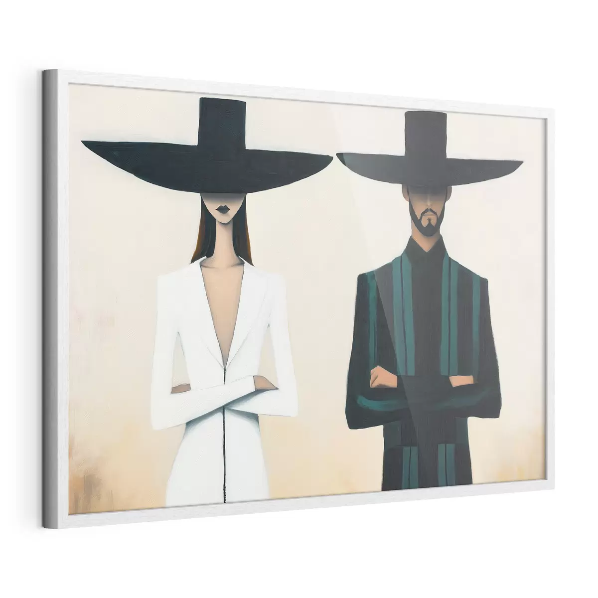 Poster Coppia con cappelli a tesa larga f51003