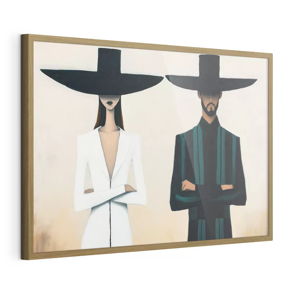 Poster Coppia con cappelli a tesa larga f51003