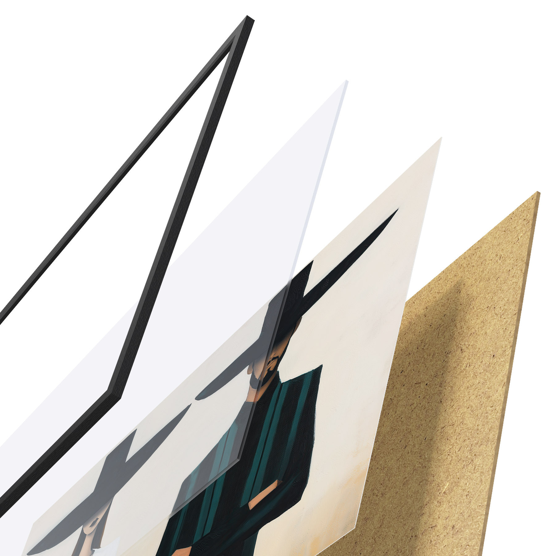 Poster Coppia con cappelli a tesa larga f51003