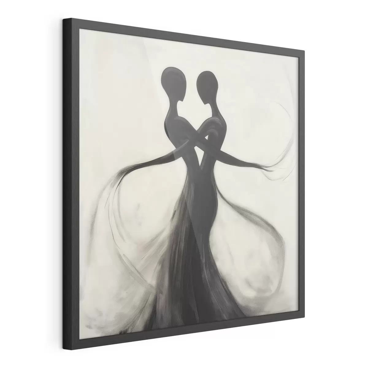 Poster Silhouette astratte intrecciate f51005