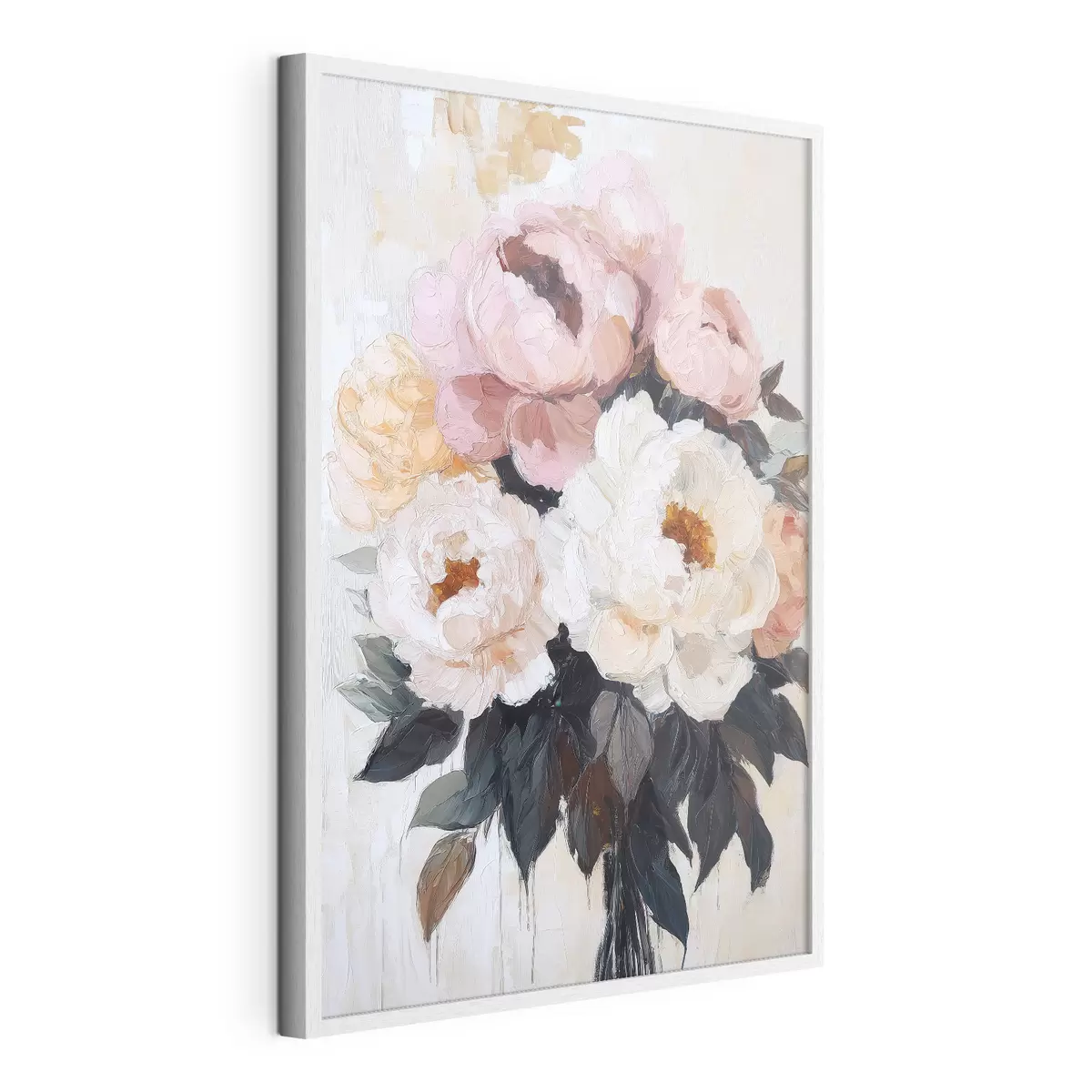 Poster Mazzo di peonie rosa e bianche f51008