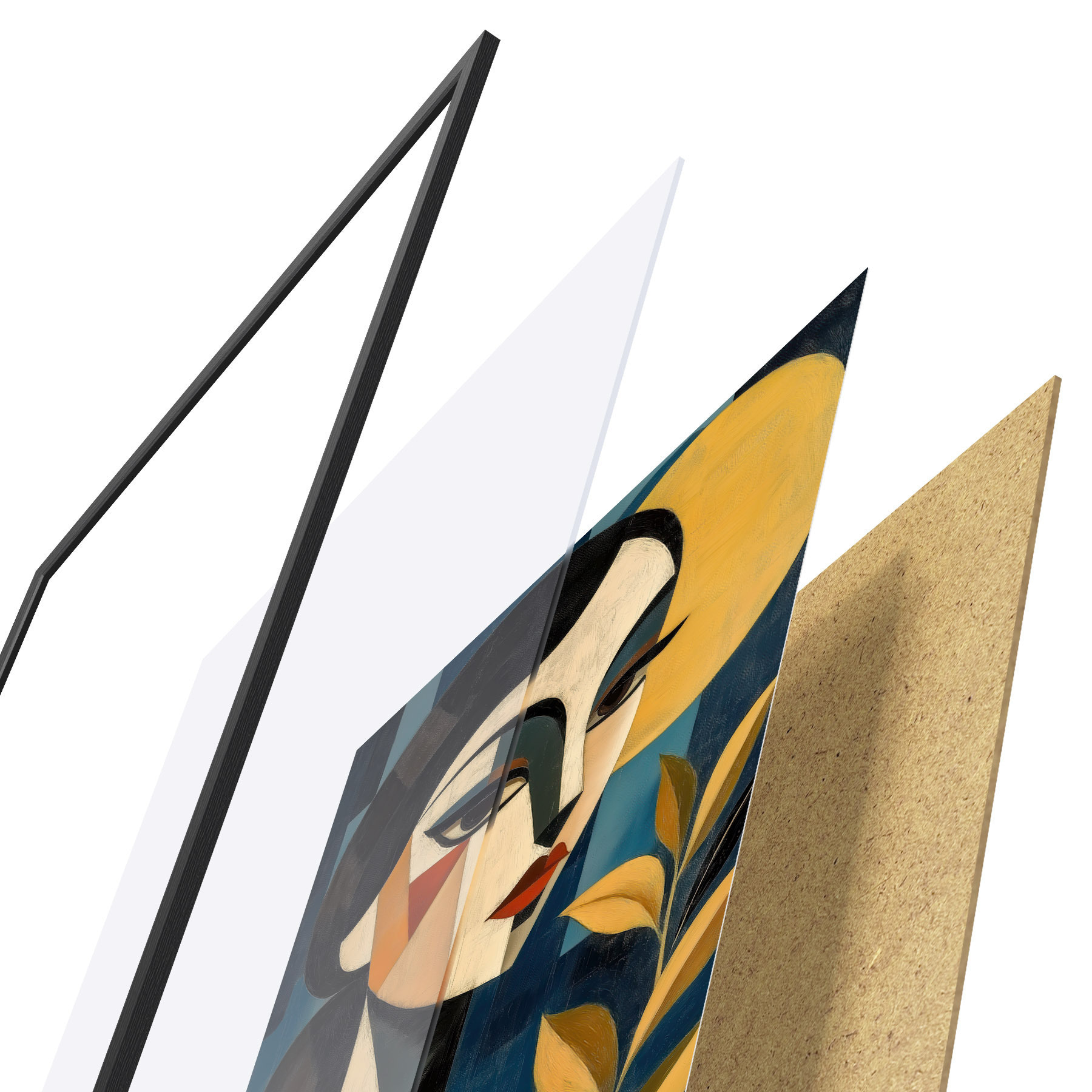 Poster Profilo geometrico f51011