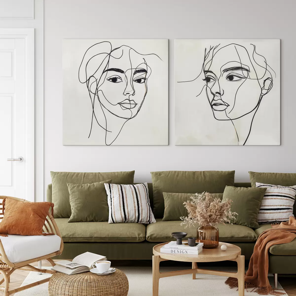 Quadro Volti astratti lineari nr. m31069