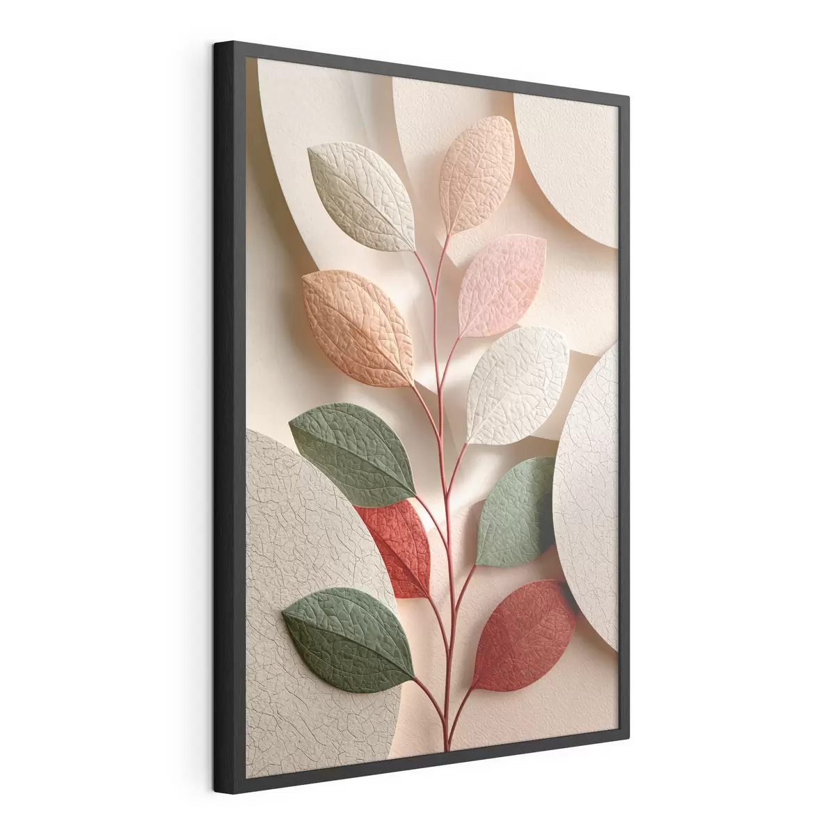 Poster Ramo botanico con forme geometriche f50863
