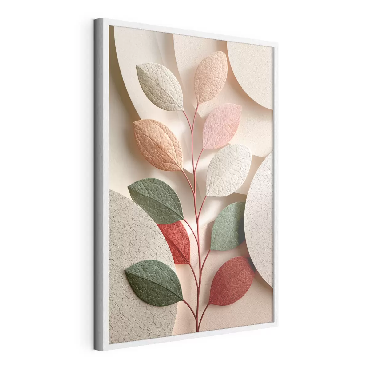 Poster Ramo botanico con forme geometriche f50863