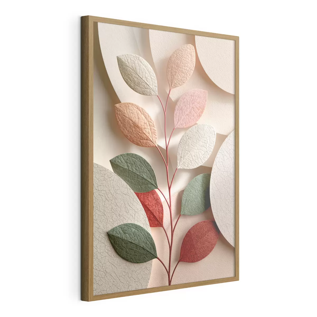 Poster Ramo botanico con forme geometriche f50863